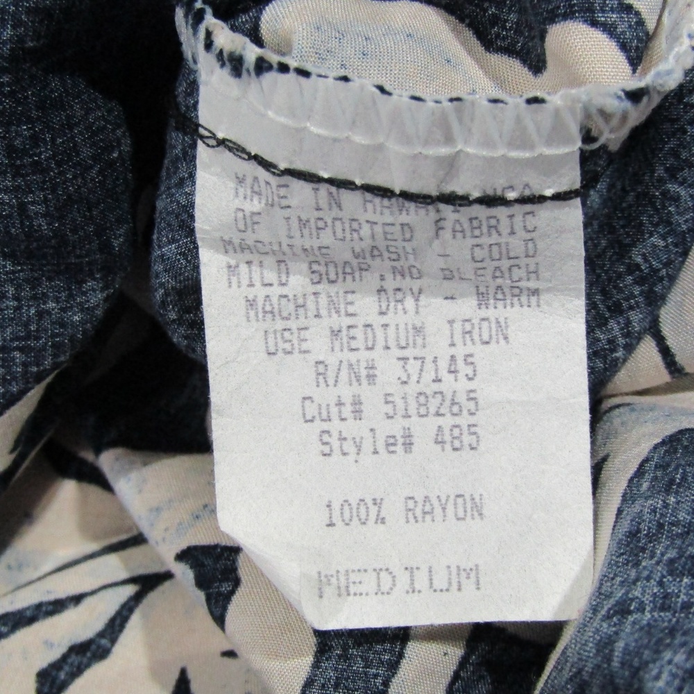 Hilo Hattie Hawaiian Dress Blue Tropical Floral M - Picture 5 of 5